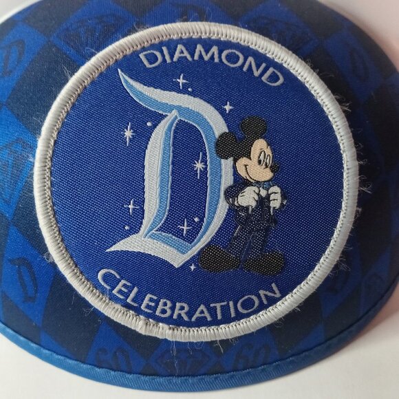 DISNEYLAND 60TH ANNIVERSARY DIAMOND CELEBRATION MICKEY MOUSE EARS HAT - Picture 2 of 9